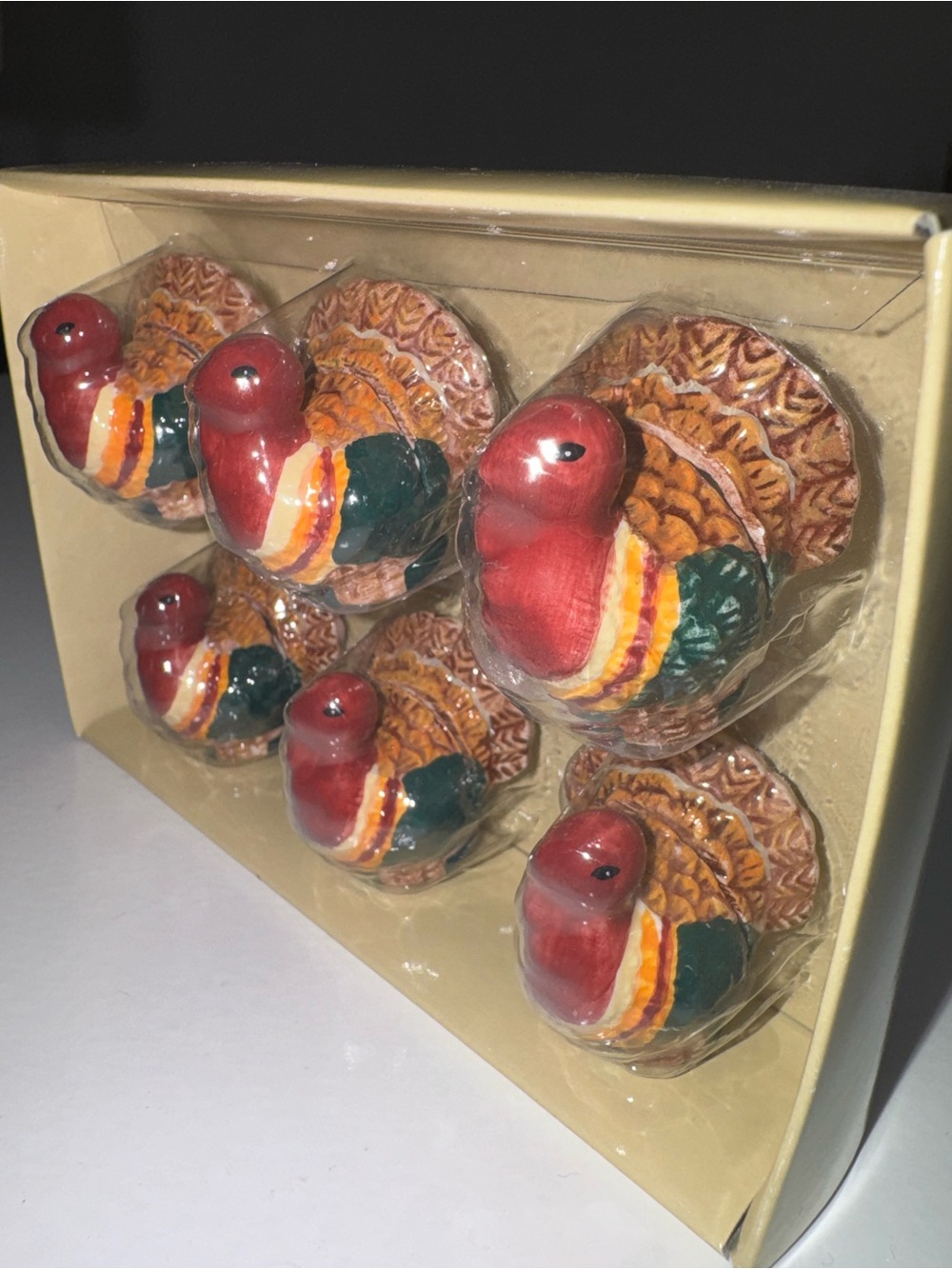 crate&barrel turkey placecard hold set of 6
